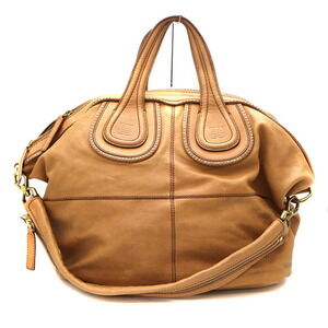 Givenchy Nightingale Bag Shoulder Handbag Leather Camel Brown